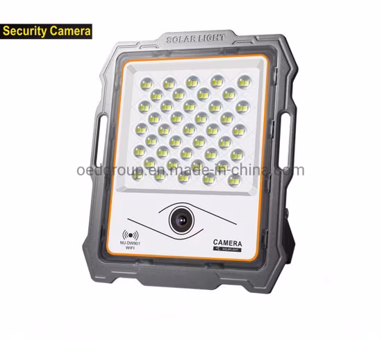 Die Cast Aluminum CCTV Security Waterproof IP67 400W Solar Surveillance Camera LED Flood Light