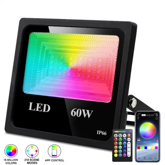 Control inalámbrico RGB reflector que cambia de Color WiFi inteligente LED Luz de inundación Tuya regulable Control de voz reflector inteligente