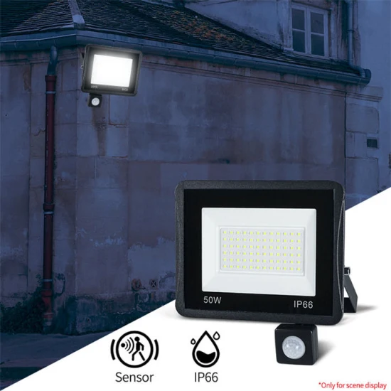 Reflector LED de 10W, 20W, 30W, 50W, 100W, 220V, 240V, impermeable, Sensor de movimiento PIR, lámpara de pared para exteriores, foco de luz de inundación